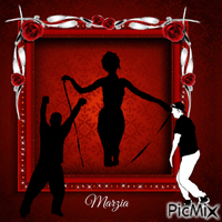 Marzia - quadro silhouette animovaný GIF