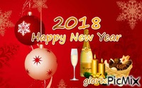 Happy new year! 2018 animasyonlu GIF