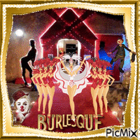 Burlesque - Tons rouge et or - GIF animé gratuit