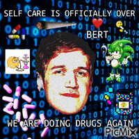 self care is over bert - Gratis animerad GIF