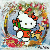 Hello Kitty - Christmas - Бесплатный анимированный гифка