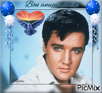 hommage a Elvis  mon idole animovaný GIF