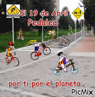 Día de la bicicleta. - Безплатен анимиран GIF