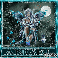 Blue angel - GIF animé gratuit