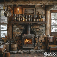 Cozy Fireplace - Darmowy animowany GIF