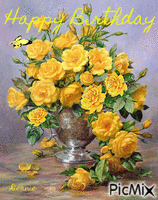 Happy Birthday Yellow Roses