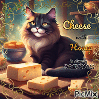 Cheese with Honey is simply DELICIOUS - Бесплатный анимированный гифка
