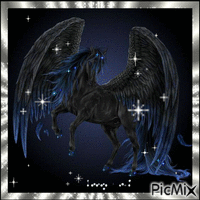 Black Pegasus4 - Animovaný GIF zadarmo