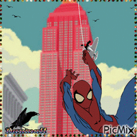 Scène du célèbre "comique" Spiderman