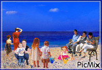 sommardag på stranden - Zdarma animovaný GIF