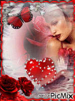 Valentine woman - GIF animé gratuit