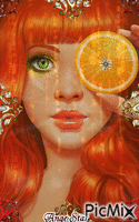 Lady orange - Безплатен анимиран GIF