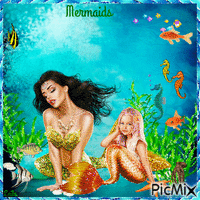 Mermaids анимиран GIF