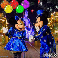 Mickey & Minnie Mouse - GIF animado grátis