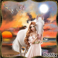 FEMME & CHEVAL Animated GIF