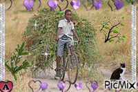 Niño bicicleta - GIF animado gratis