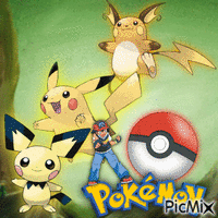Pokemon Pikachu GIF แบบเคลื่อนไหว