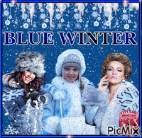 blue winter - GIF animé gratuit