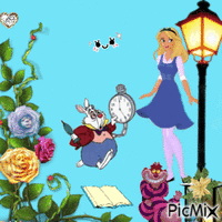 Alice au Pays des Merveilles - GIF animé gratuit