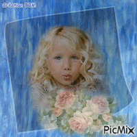 Portrait fillette par BBM animirani GIF