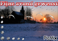 avond zon winter - Zdarma animovaný GIF