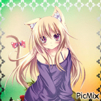 fille blonde - Free animated GIF