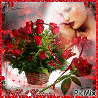 Amo Rosas Vermelhas - Free animated GIF