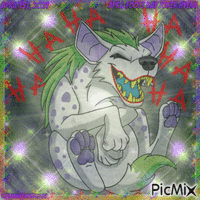 April Fools Day Joker Hyena animovaný GIF
