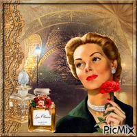 Женщина и парфюм animirani GIF