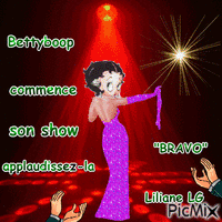 Bettyboop est sur scène - 免费动画 GIF