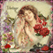 Femme Avec des Roses - GIF animé gratuit