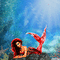 Redhead mermaid - GIF animé gratuit