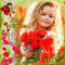 Blumen Mädchen - Zdarma animovaný GIF
