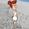 Wilma at the beach (in dress) - png ฟรี