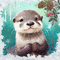 Otter-winter - Bezmaksas animēts GIF
