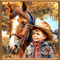 Petit garçon et son cheval - Gratis animerad GIF