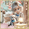 petite fille et chien-pastel 🍃🦊🍁 - 無料のアニメーション GIF