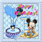 joyeux anniversaire Mickey! - Animovaný GIF zadarmo