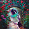 Have a Nice Day Hummingbird in a Rose Garden - Bezmaksas animēts GIF