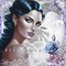 Femme glamour blanc en bleu🌼❤️💋 - Безплатен анимиран GIF