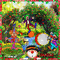 Le jardin des clowns - GIF animado grátis