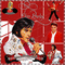 📀 🔊 🎼 🎤 🎶 Elvis Presley in red and white color - Бесплатни анимирани ГИФ