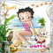 Betty Boop à la plage - GIF animado gratis