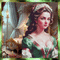 femme vintage aux couleurs vert et marron🌹🌼❤️ - GIF animé gratuit