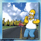 Homer Simpson on the Street - GIF animé gratuit