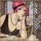 Concours : Femme pensive Art Deco - GIF animé gratuit