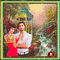 couple of lovers at the waterfall1plaze - Gratis animerad GIF