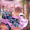 voiture fleurie - GIF animé gratuit