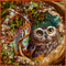 lovely sweet autumn owl - Безплатен анимиран GIF