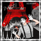 Mime artist, red-white and black tones - Bezmaksas animēts GIF